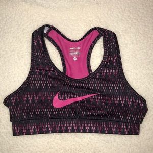 Pink and Black Nike Pro Sports Bra